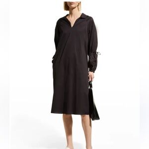 HARSHMAN LOS ANGELES Women's Black Tara Midi Shift‎ Dress With Pockets NWT XS